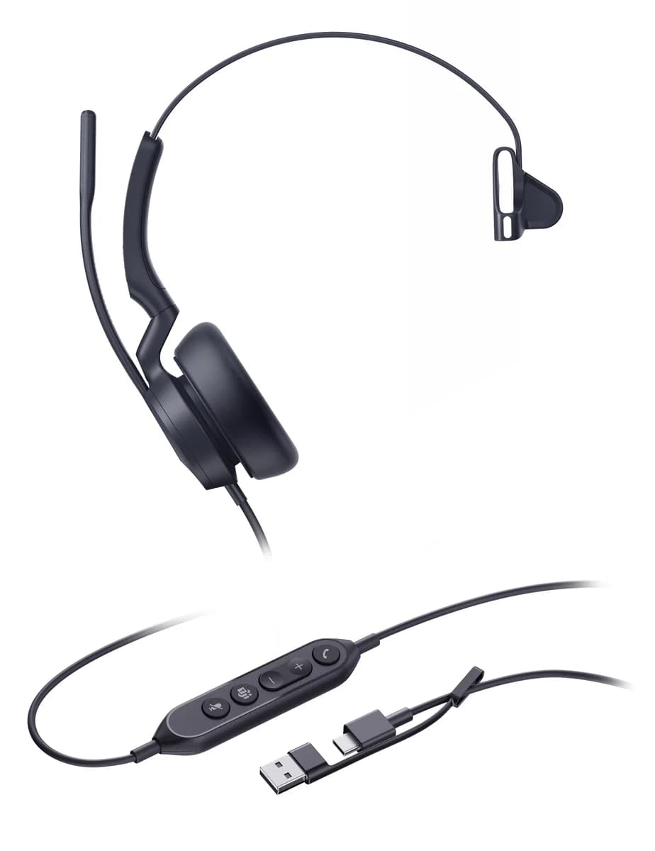 Yealink UH46 Teams Mono Headset USB-C/A