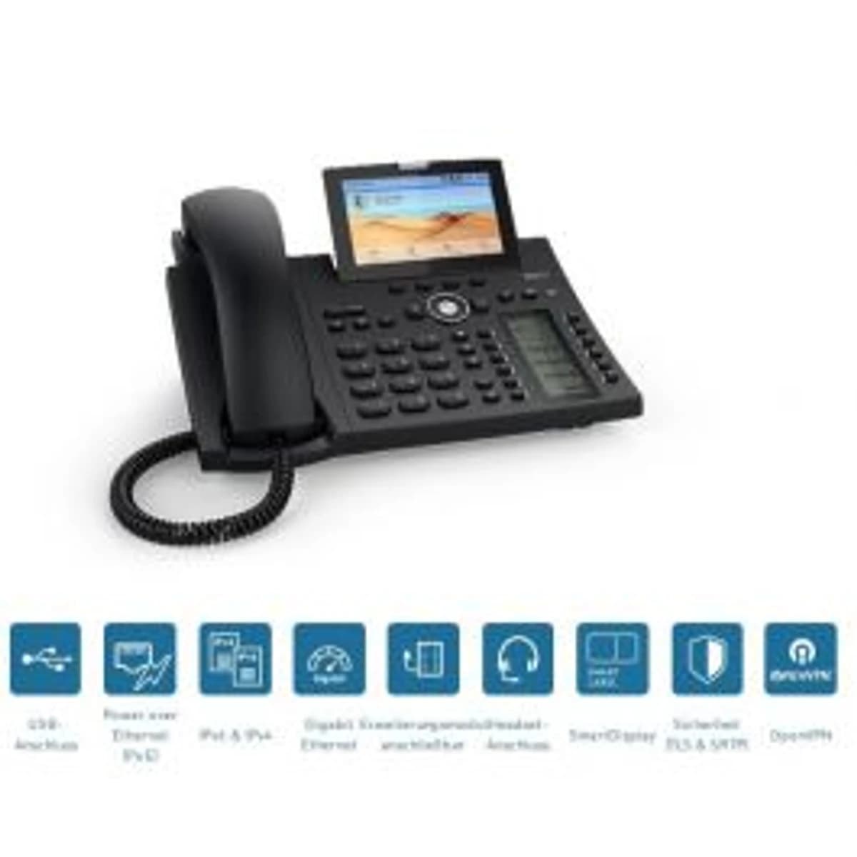Snom D385N SIP schwarz Tischtelefon