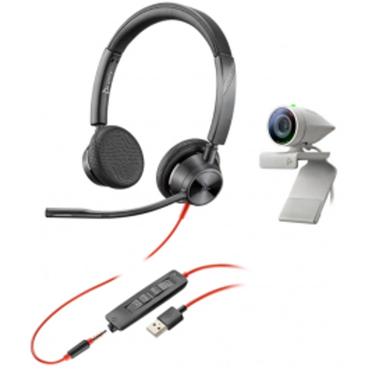 Poly Studio P5 USB HD Webcam Bundle mit Blackwire C3325 Headset
