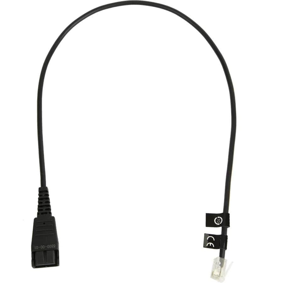 Jabra QD auf RJ10, glatt, 0,5 m Adapterkabel