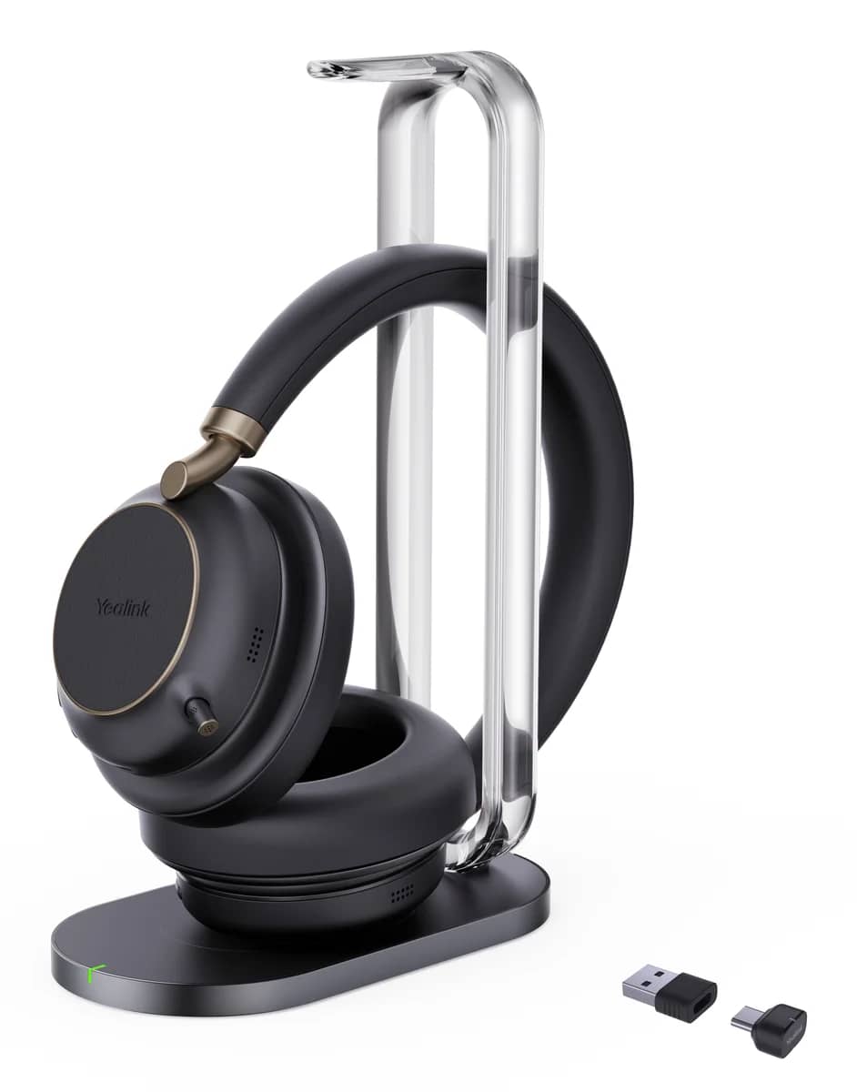 Yealink BH76 Plus UC Headset inkl. Ladestation USB-C/A black