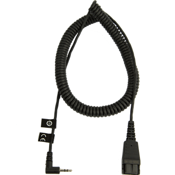 Jabra QD auf 2,5mm Klinke Spiralkabel