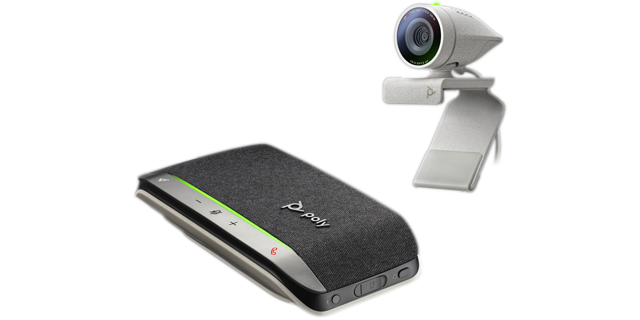 Poly Studio P5 USB HD Webcam Bundle mit Sync 20 Plus Speakerphone