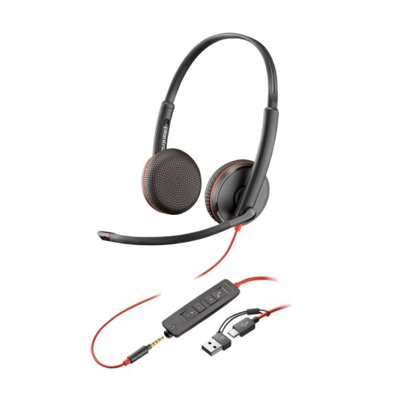 8X229AA Poly Blackwire C3225 USB-C/A Headset