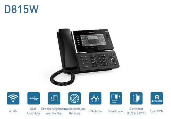 Snom D815W SIP schwarz Tischtelefon